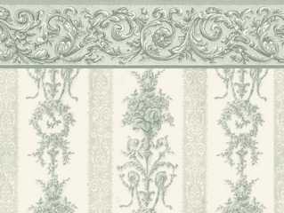 Dollhouse Miniature Wallpaper, Symphony Stripe, Seafoam